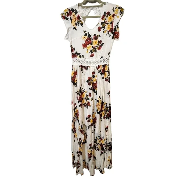Women Floral Evening Party Summer Beach Casual Maxi Dress, Size Small - Picture 5 of 13